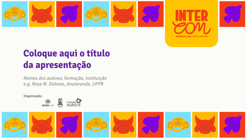 Modelo de template para apresentações no Intercom NE 2026